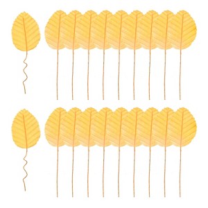 Unique Bargains Realistic Design Artificial Leaves with Steam 20 Pcs - 1 of 4