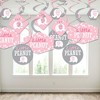 Big Dot of Happiness Pink Elephant - Girl Baby Shower or Birthday Party Hanging Decor - Party Decoration Swirls - Set of 40 - 3 of 4