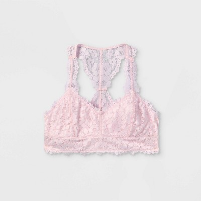 Girls' All Over Lace Bralette - art class™ Pink M