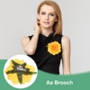 Unique Bargains Elegant Fabric Rose Hair Clip Brooch 3 Pcs - 4 of 4