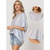 Allegra K Women's Sparkly Short Sleeve Holographic Party Metallic T-Shirt - 2 of 4