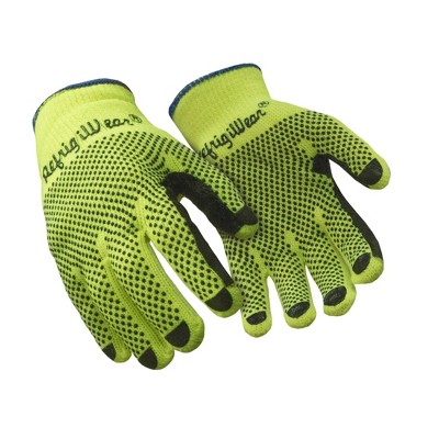Cotton PVC (LARGE) Double Dotted Work Gloves - Mens (Dozen Pair) 12 PAIR