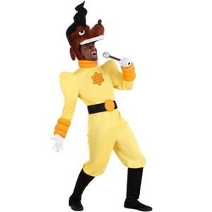 HalloweenCostumes.com Men's Disney A Goofy Movie Powerline Halloween Costume | Rockstar Goofy Yellow Outfit - 1 of 4