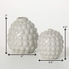Sullivans 4.5" & 7" Ceramic Bubble Ellipse Vases Set of 2, Cream - 4 of 4