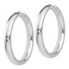 Black Bow Jewelry 5mm Polished Half Round Tube Hoop Earrings in Sterling Silver, 36mm - 2 of 4