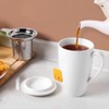 COZONY 16oz Ceramic Tea Cup with Removable Infuser and Lid — Microwave Safe Mug for Loose Leaf Tea, Coffee, Cocoa, Milk, Gift for Tea Lovers - 4 of 4
