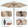 Hyleory 7.5' Sunbrella with 6 ribs,Hyleory Tilt Market Patio Umbrella with Oval Ribs Iron Pole, Sturdy and Adjustable - 3 of 4