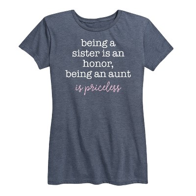 Women's - Instant Message - Being An Aunt Priceless Short Sleeve Graphic T-Shirt