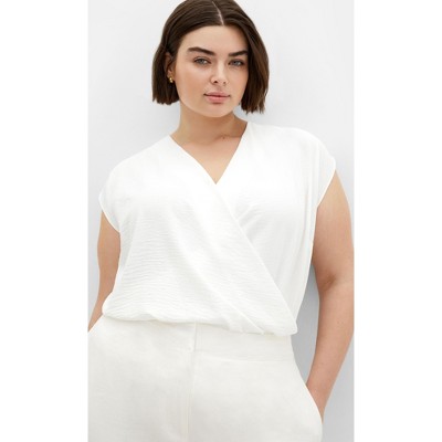 Women's Plus Size Ciara Top - ivory | CITY CHIC