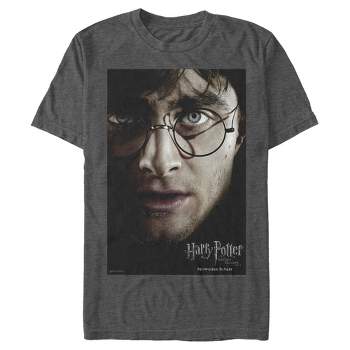 Men's Harry Potter Deathly Hallows Harry Character Poster T-Shirt