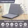 Floor Folding Chair with Back Support, Padded Folding Gaming Sofa Chair with 6 Adjustable Backrest - 4 of 4