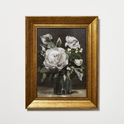11 x 14 Vintage Floral Framed Wall Canvas - Threshold™ designed with  Studio McGee