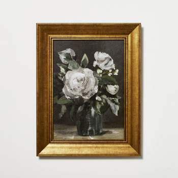 11" x 14" Vintage Floral Framed Wall Canvas - Threshold™ designed with Studio McGee