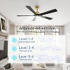 Famapy 5-Blade Ceiling Fan with Black Wood Blades, LED Light, and Timer - 2 of 4
