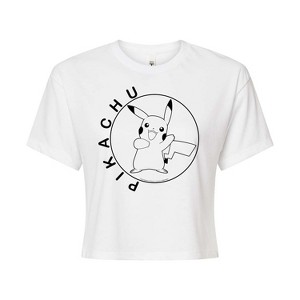 Women's - Pokémon - Pikachu Art Cropped Graphic T-Shirt - 1 of 4