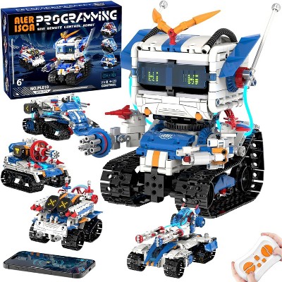 800 Piece STEM Building Set 5 in 1 Robot Car Tank with App Control Ages 6-12