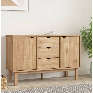 vidaXL Sideboard OTTA 44.7 in.x16.9 in.x28.7 in. Solid Wood Pine - 1 of 4