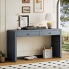 KIGFTSOD Curved Console Table - Wooden Entryway Table with 2 Drawers, Farmhouse Rustic Style for Entryway, Hallway & Living Room - 3 of 4