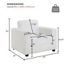 Kumasinova Chenille Oversized Chair,Modern Accent Chair with Wide Arms,Comfy Reading Chair with Washable Covers,Sofa Chair for Living Room&Bedroom - 2 of 4