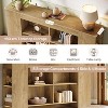 Tribesigns Console Table with Storage, 63" Farmhouse Wooden Entryway Sofa Table, Heavy Duty Console Cabinet for Living Room, Hallway, Entrance, Brown - 4 of 4