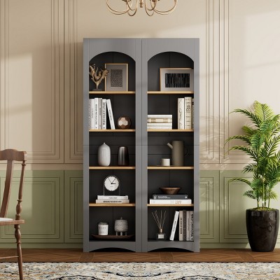 72"H Free Standing 5 Tier Bookshelf,Modern Bookcase With Adjustable Shelves,Storage Bookshelf For Living Room,Display Cabinets -Maison Boucle
