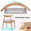 PAGED Rubberwood Dining Chairs Set of 2 Retro-Elegant Living Room Chairs with Ergonomic Backrest and Comfort Cushions for Living Room - 2 of 4