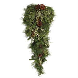 Mixed Pine Juniper and Pincone Wall Swag 32"H - 1 of 1