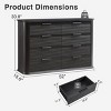 52" Fluted 8 Drawer Dresser, Modern Chest with Curved Profile, Storage Organizer & TV Stand for Bedroom Living Room Hallway-3irtyhousy - 4 of 4