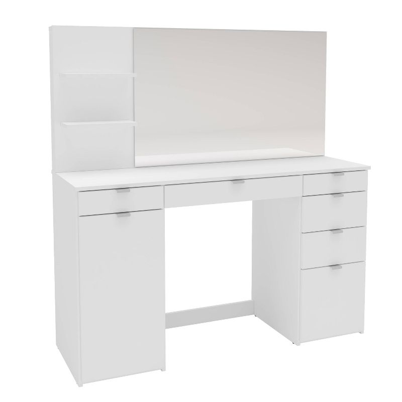 Amelia Vanity Table with Mirror White - Polifurniture, 1 of 15