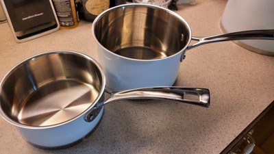 Cuisinart Premium 11-Piece Stainless Steel Cookware Set with Lids in Matte  White MW89-11 - The Home Depot