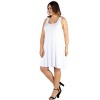 24seven Comfort Apparel Fit and Flare Knee Length Plus Size Tank Dress - 2 of 4
