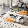 PAGED Modern Adjustable Lift-Top Coffee Table with Storage Drawers & Foldable Top,Functional Tea table Center Table for Living Room,Bedroom - 3 of 4