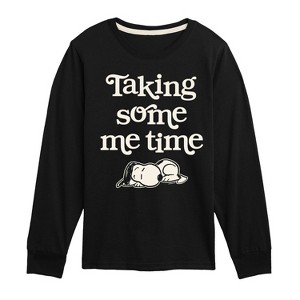 Boys' - Peanuts - Taking Some Me Time Long Sleeve Graphic T-Shirt - 1 of 4