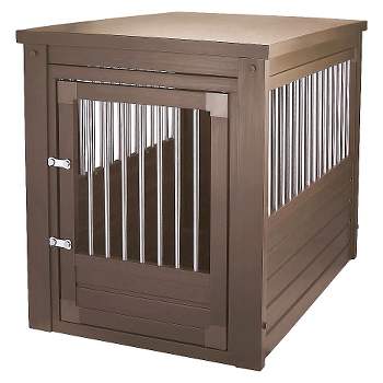 New Age Pet ecoFLEX Habitat 'N' Home Stainless Steel Dog Crate - Brown - L