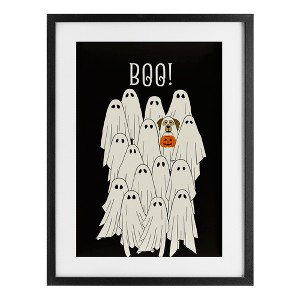 Stupell Industries Boo Ghosts with Dog Costume Framed Print Under Glass - 1 of 4