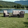 Courtyard Casual Cheshire 5 pc Recline Sectional Set with Swivel Glider and Coffee Table - 2 of 4