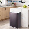 GAOMON Dual Trash & Recycle Bin, 16 Gal (2x30L)Kitchen Garbage Can,Odor-Resistant with Lid,Inner Bucket & Quiet Step Pedal - 3 of 4