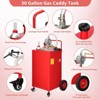 Fuel Tank with Pump, Heavy Duty Gas Caddy Transfer Tank with Wheels & Hose - 3 of 4