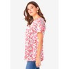 Roaman's Women's Plus Size Swing Ultimate Tee With Keyhole Back - 4 of 4