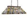 Chloe Lighting Kinsey Tiffany-Style Blackish Bronze 3 Light Mission Island Fixture 28" Wide - 2 of 3