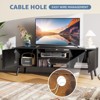Panel TV cabinet can store black cabinets, suitable for home living room office TV cabinet - 2 of 3