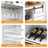 70'' Farmhouse Coffee Bar Cabinet, Liquor Cabinet with Glass Doors & Wine Racks, Kitchen Hutch Buffet Cabinet for Living Room Apartment - 2 of 4