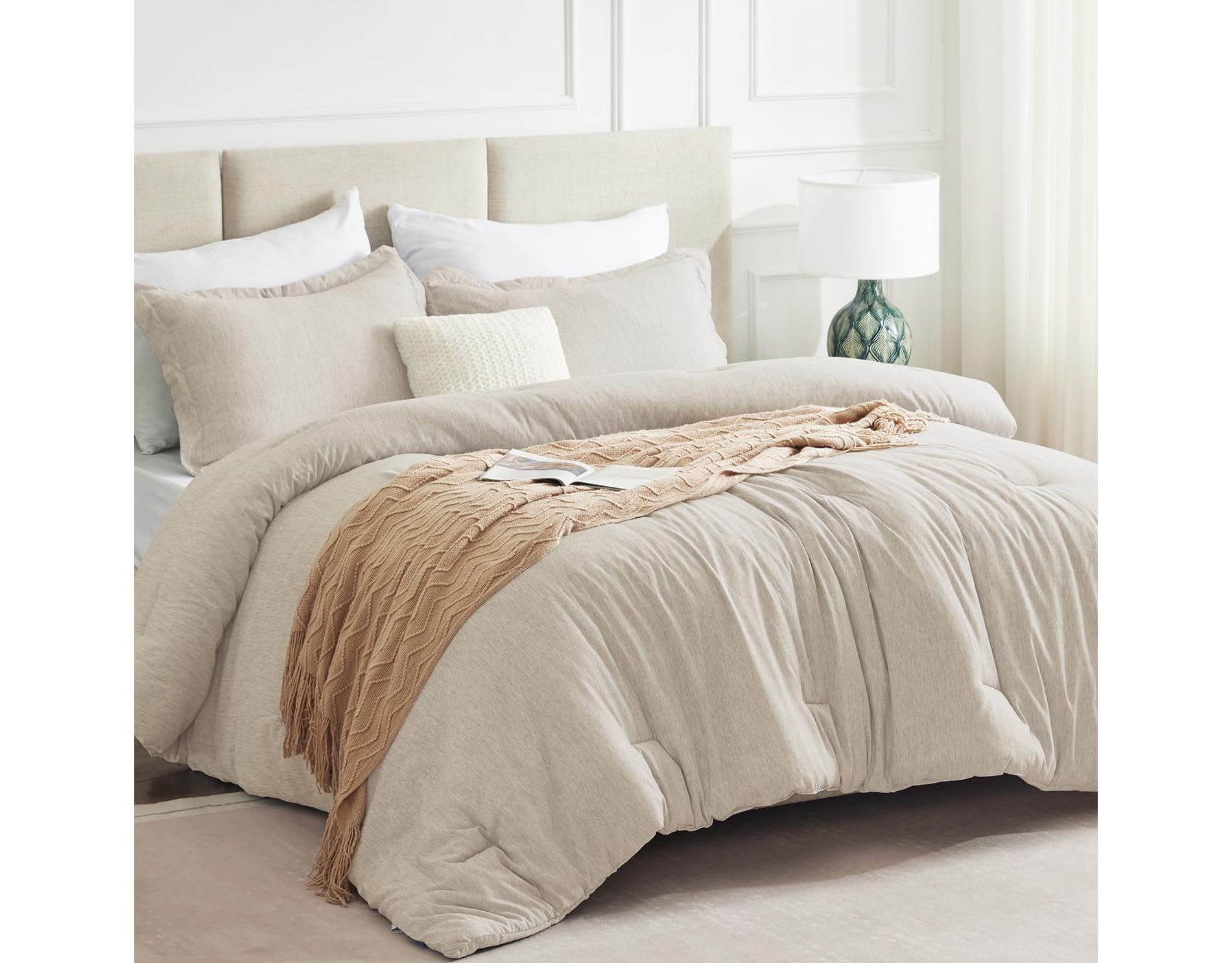 BAGOKIE 2/3 Pieces Comforter Bedding Set with Comforter and Pillow Shams