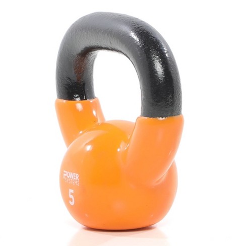 Akvarium tælle meteor Power Systems Premium Vinyl Covered Cast Iron Kettlebell Prime Home Gym  Exercise Weight Training Accessory, 5 Pounds, Orange : Target