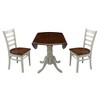 3pcs 42" Mase Dual Drop Leaf Dining Set with Emily Side Chairs - International Concepts - image 2 of 3