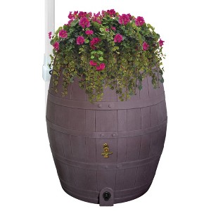 Emsco Rescue 50 gallon Whiskey Rain Barrel Brown - 1 of 3