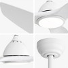 TOBILI 52 Inch Ceiling Fan with Light and 6-speed 3 ABS Fan Blades White for Bredoom Patio - 3 of 4