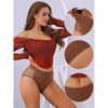 Allegra K Women's Mid-Waisted Full Coverage Waist Hollow Flatten Tummy Briefs - 3 of 4