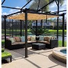 PURPLE LEAF Outdoor Metal Pergola with Retractable Canopy Patio Shade Cover for Garden Pool Yard Brown Aluminum Frame - 2 of 4