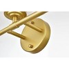 Elegant Lighting Ansley 3 light Brass and frosted white Bath Sconce - 3 of 4